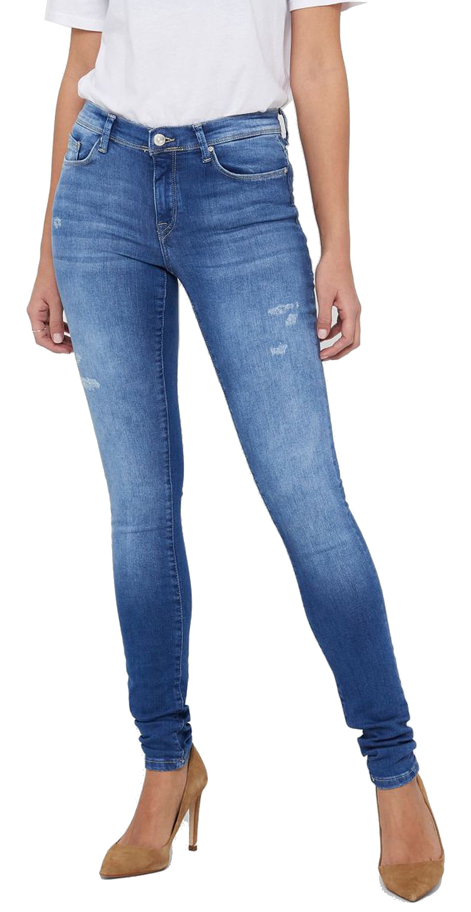 pantalones vaqueros ONLY Shape Life Reg Skinny BB Rea404 - Light Medium  Blue Denim - women´s - blackcomb-shop.eu