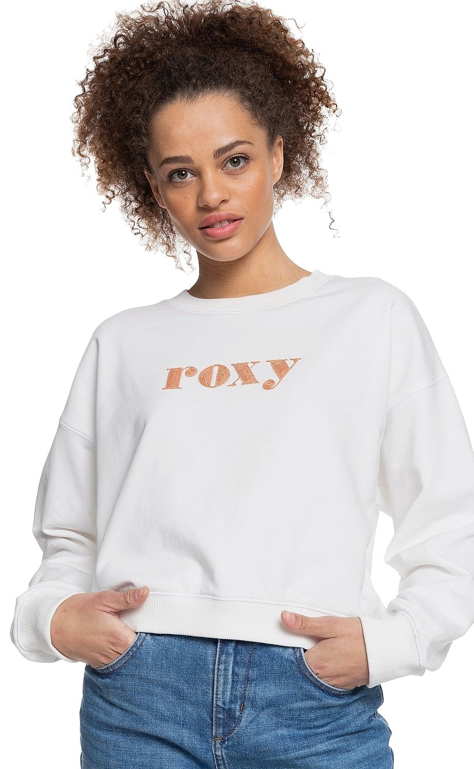 mikina Roxy Break Away Crew - WBK0/Snow White