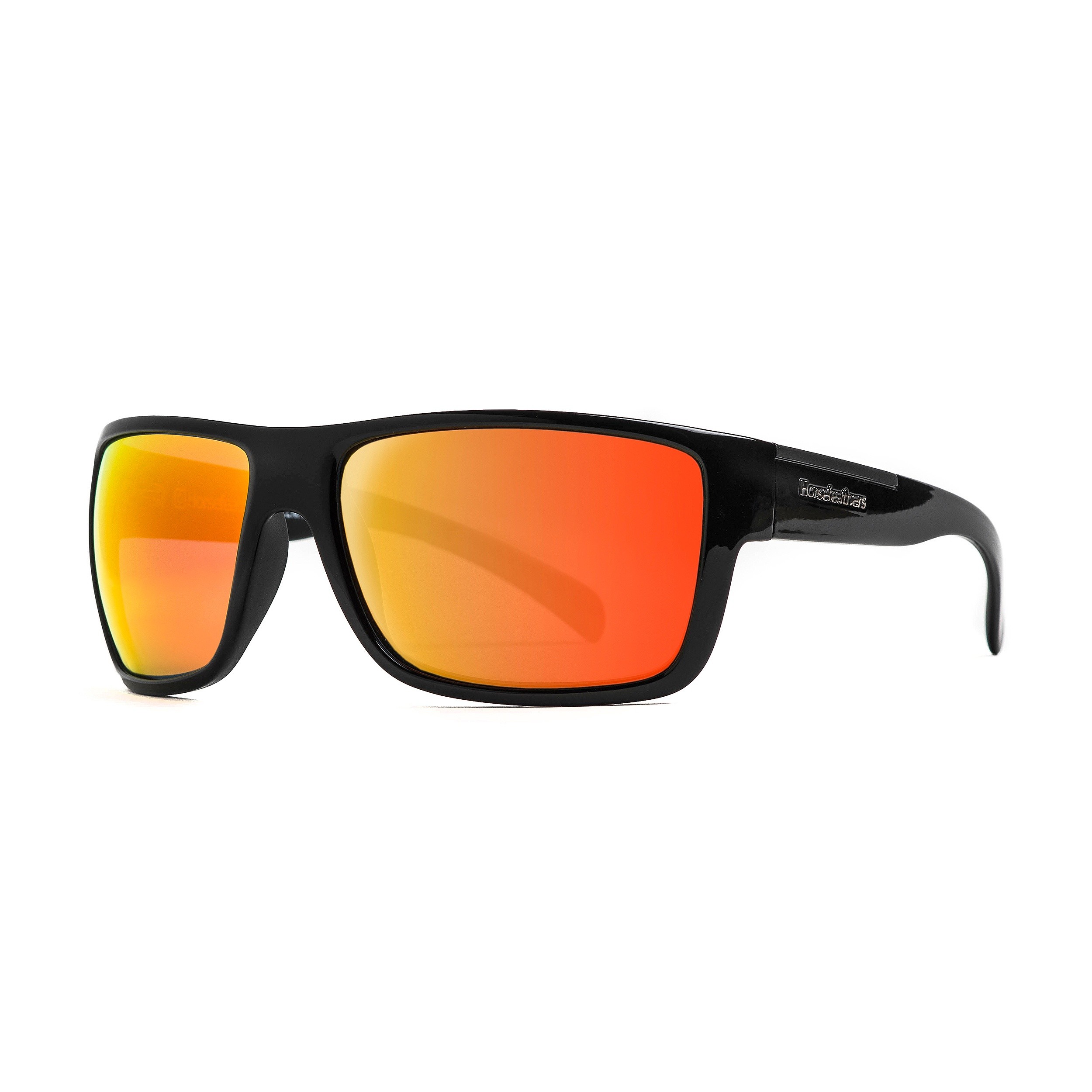 okulary Horsefeathers Zenith - Gloss Black/Mirror Red/Polarized