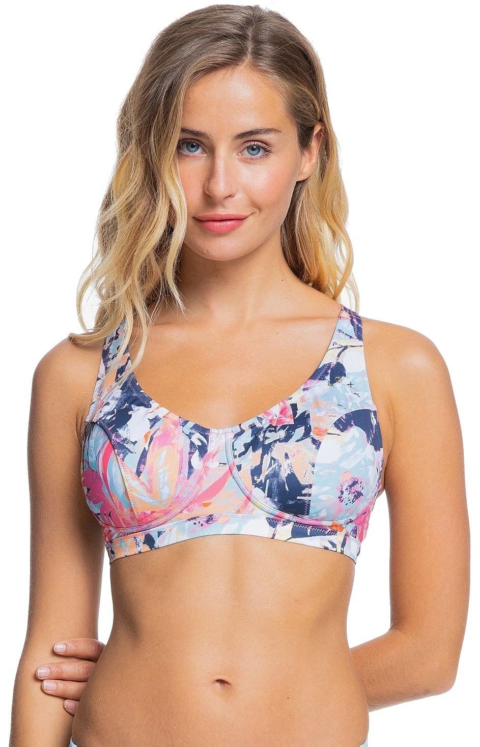 Badeanzug Roxy Fitness PT Dcup - BSP9/Mood Indigo Trouble Double - women´s