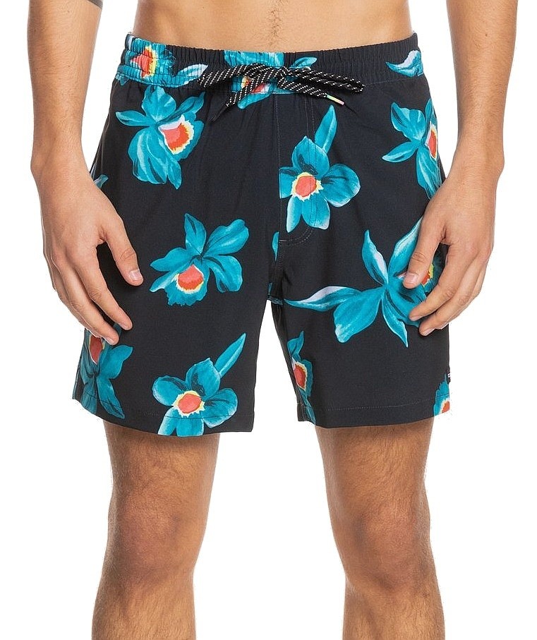 pantalones cortos de baño Quiksilver Mystic Session Stretch Volley 15 -  KVJ6/Black - men´s - blackcomb-shop.eu