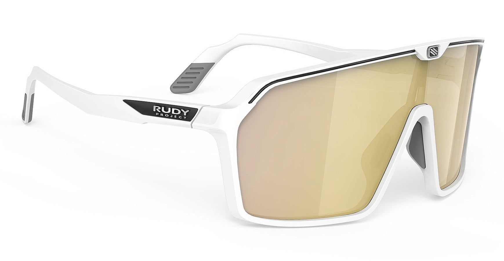 des lunettes Rudy Project Spinshield - White Matte/Multilaser Gold