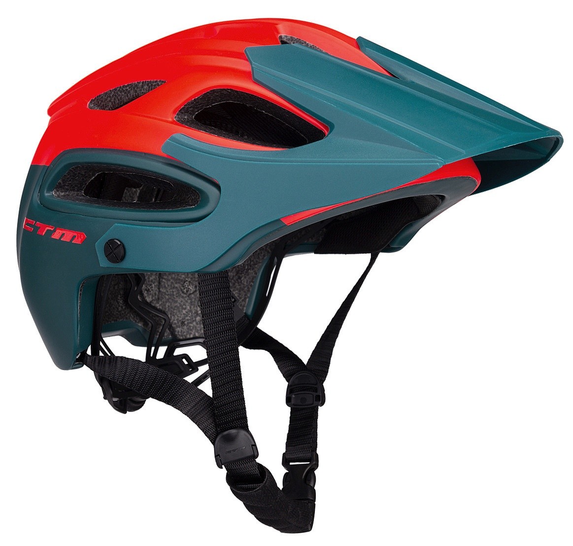 capacete CTM Draax - Red/Petrol Blue