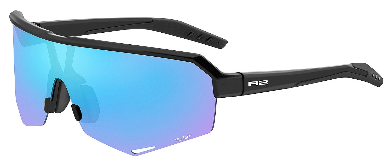 des lunettes R2 Fluke - AT100G/Matte Black/Pink/Blue Revo