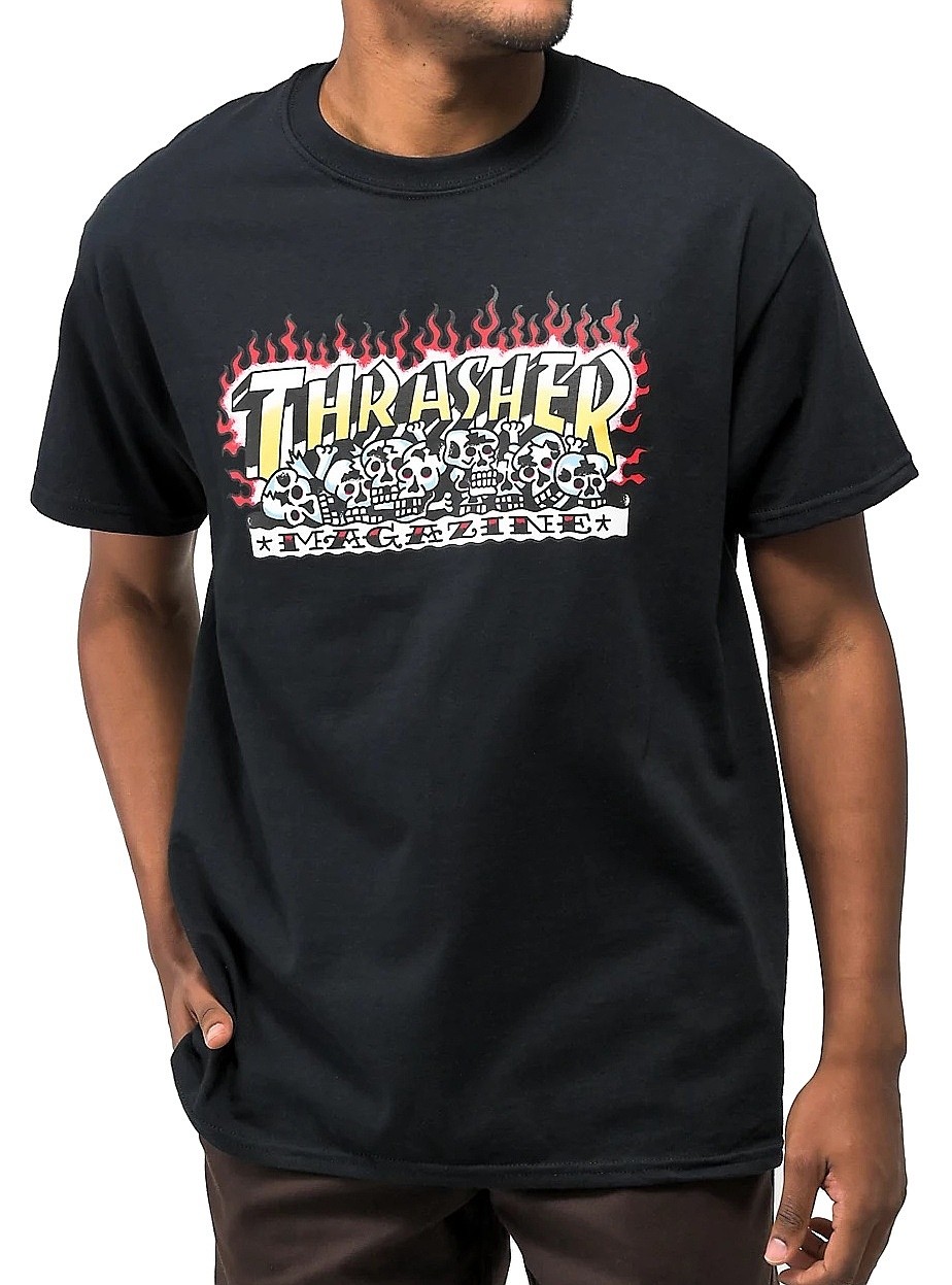camisa Thrasher Krak Skulls - Black - men´s