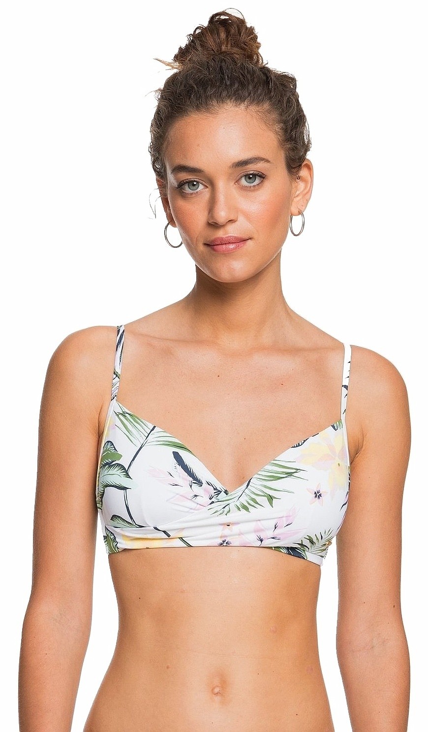 Badeanzug Roxy Bloom Wrap Bra - WBB6/Bright White Praslin - women´s