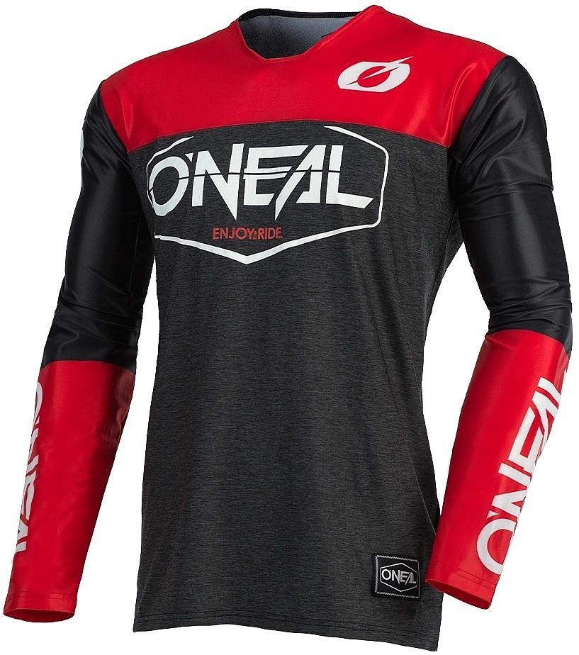 Fahrradanzug O'Neal Mayhem Hexx LS - Black/Red - men´s