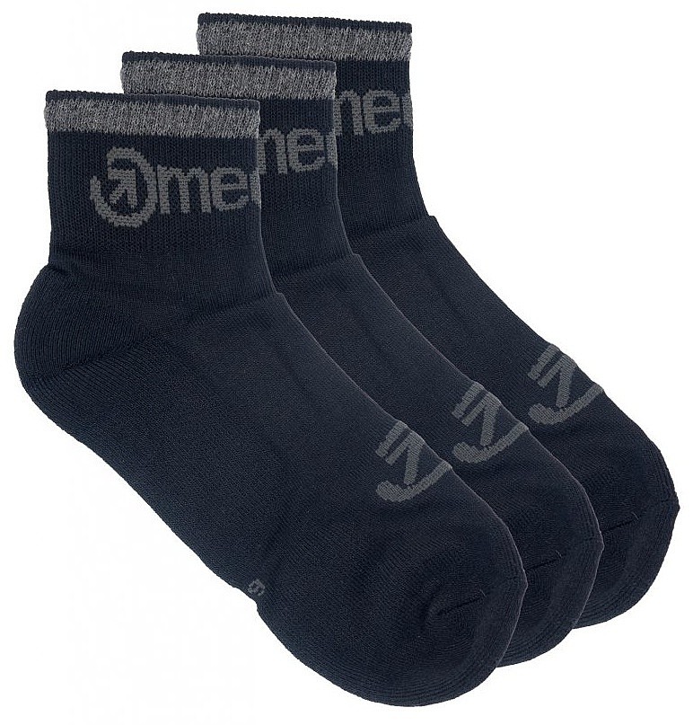 chaussettes Meatfly Middle 3 Pack - Black
