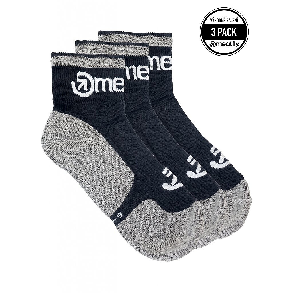 chaussettes Meatfly Middle 3 Pack - Grey