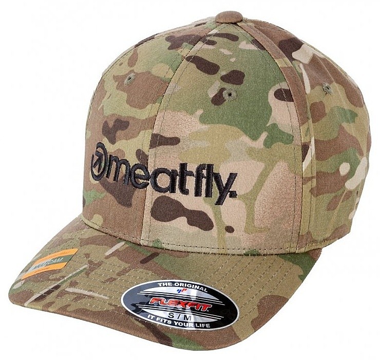šiltovka Meatfly Brand Flexfit - Multicam