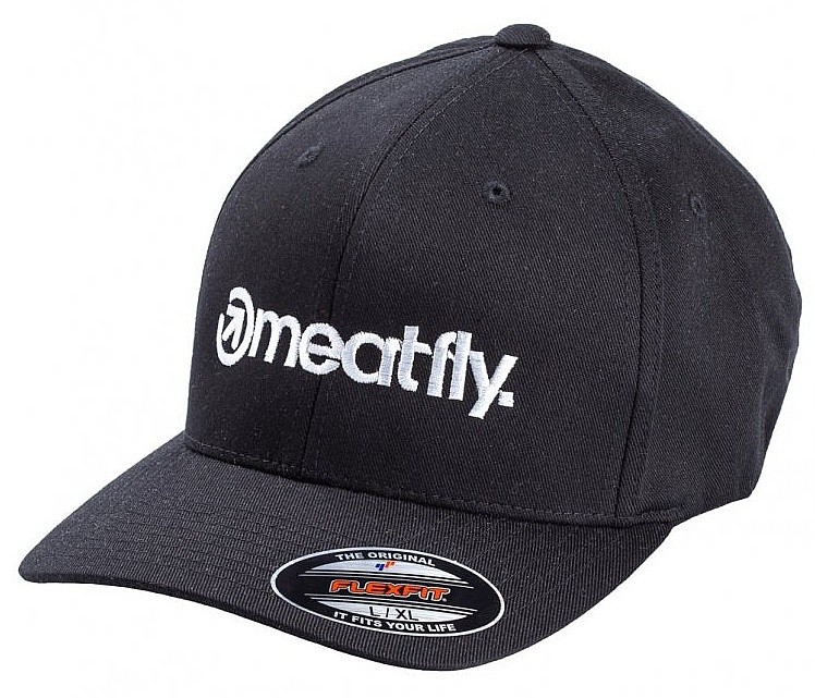 czapka z daszkiem Meatfly Brand Flexfit - Black