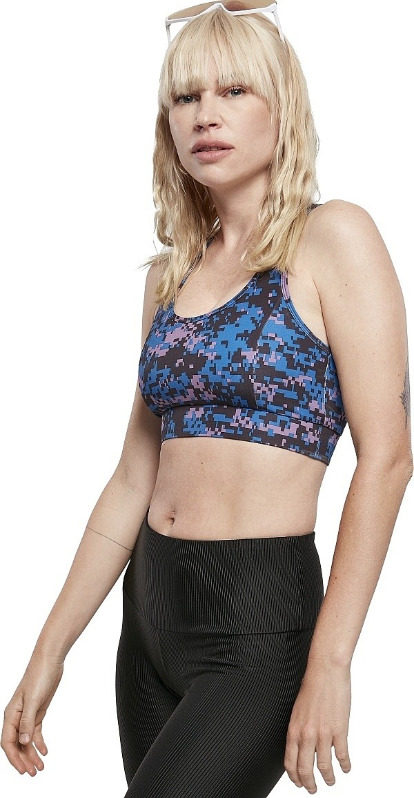 бюстгальтер Urban Classics Tech Mesh/TB4070 - Digital Duskviolet Camo - women´s