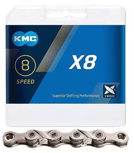 łańcuch KMC X-8 Box - BX08NP114/Silver