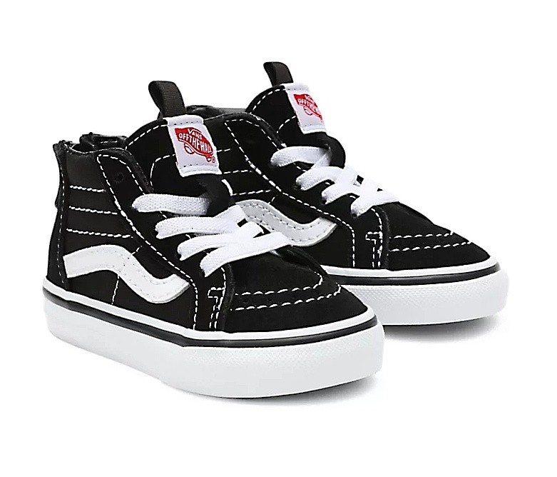 chaussures Vans Sk8-Hi Zip - Black/White - kid´s