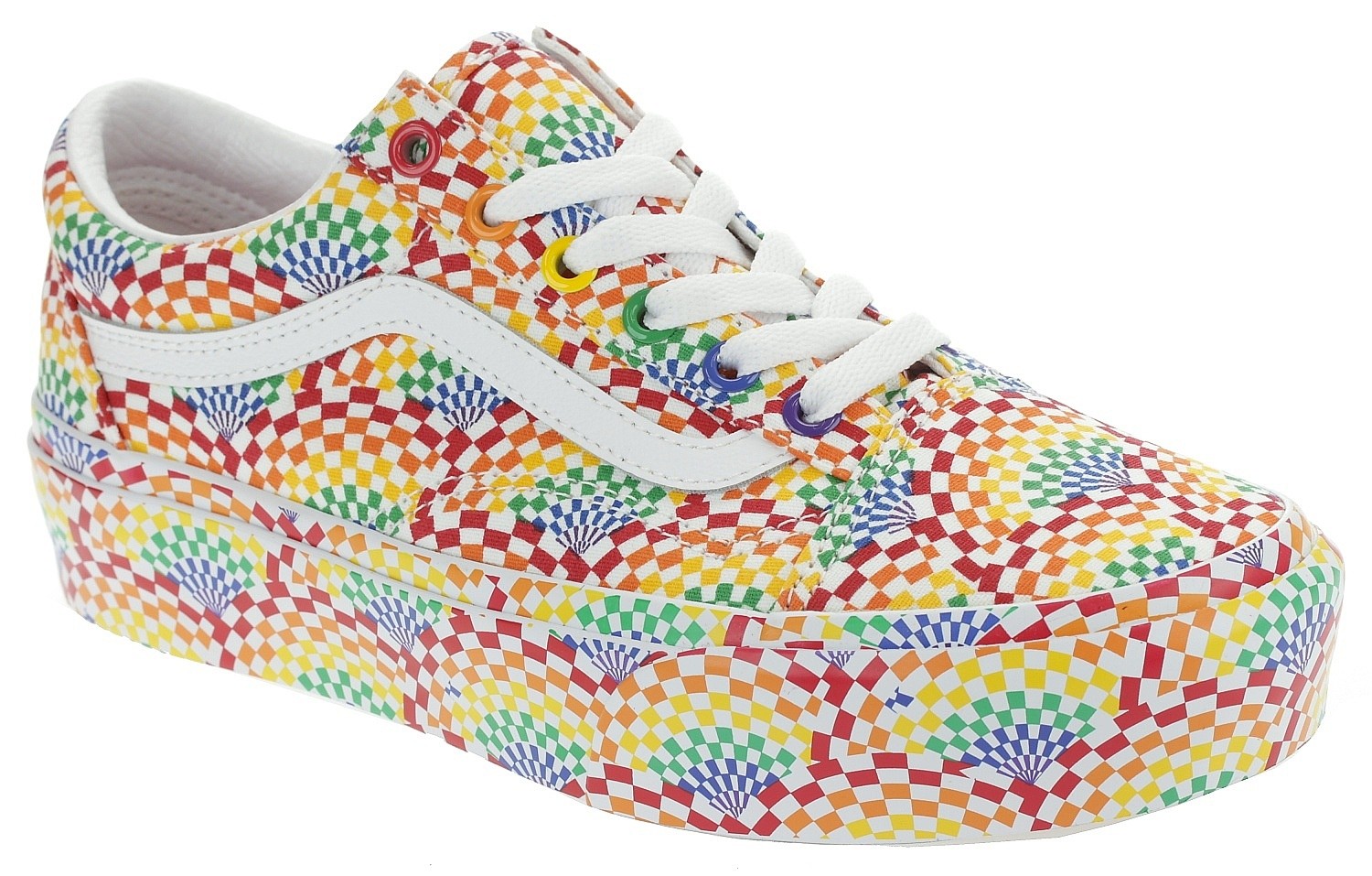 обувь Vans Old Skool Platform - Pride/Multi/True White