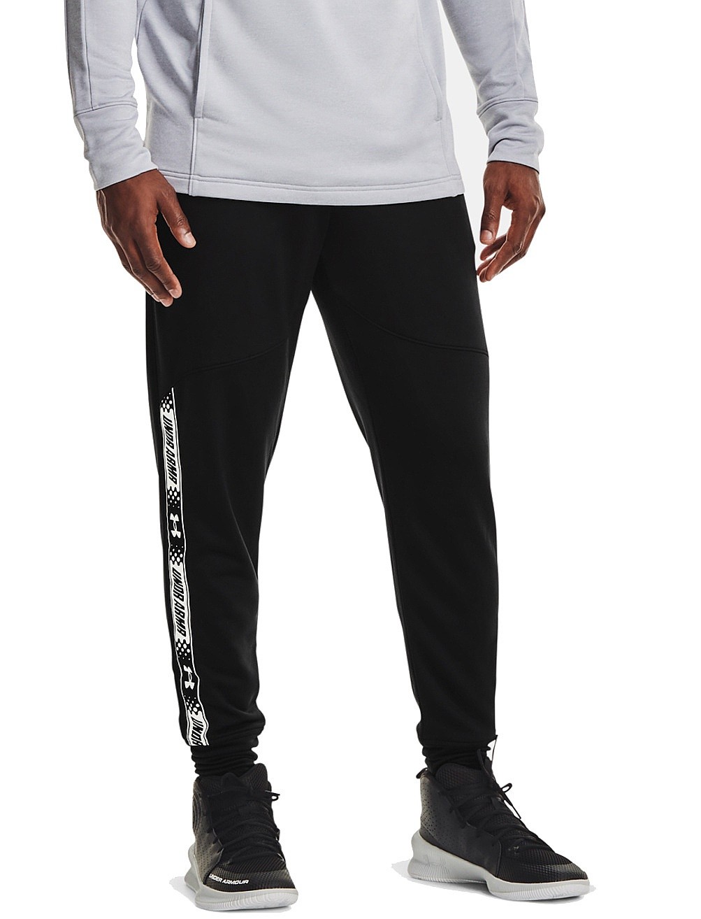 spodnie dresowe Under Armour Baseline Joggers - 001/Black/White