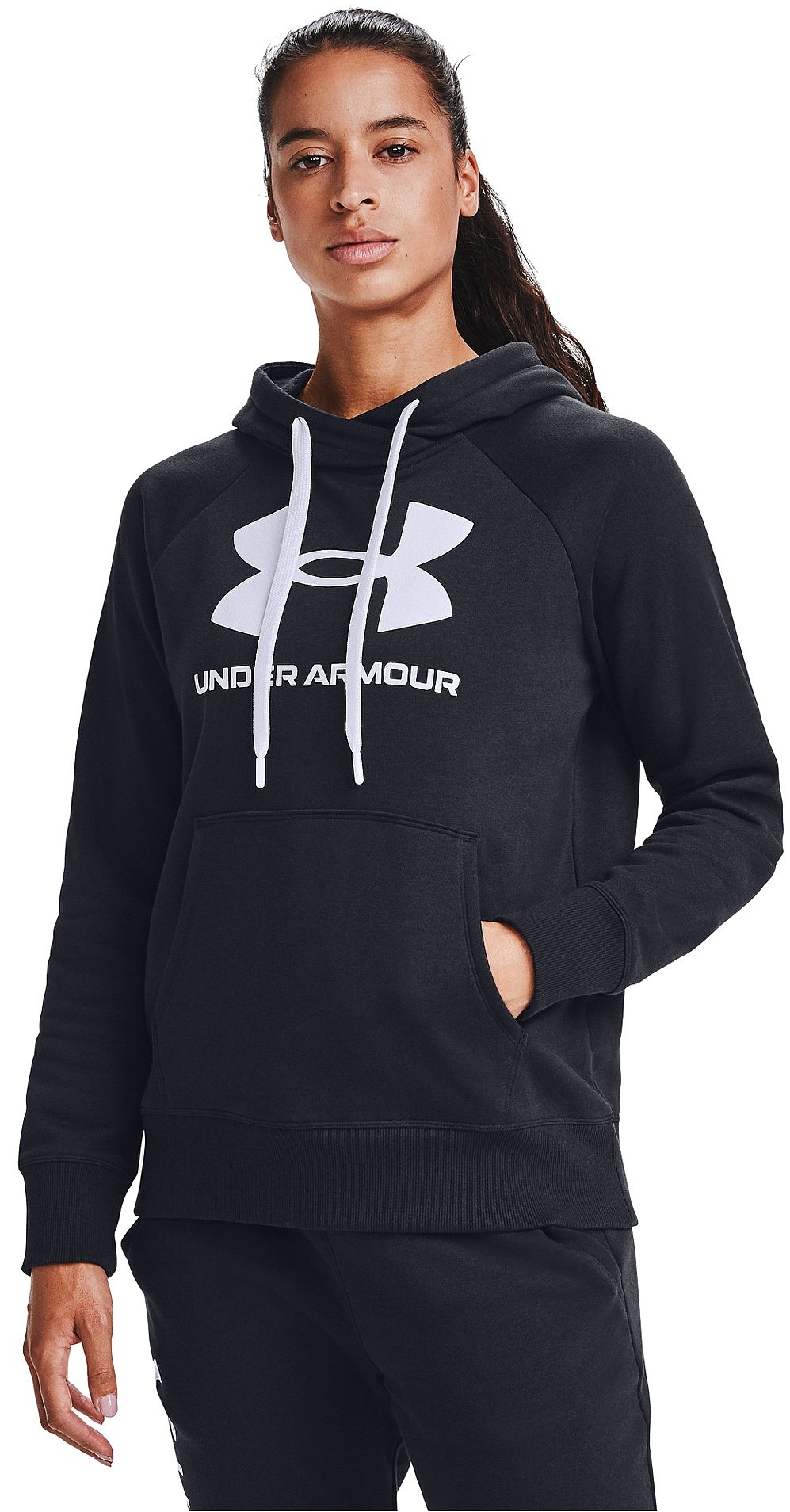 sweat-shirt Under Armour Rival Fleece Logo - 001/Black/White - women´s