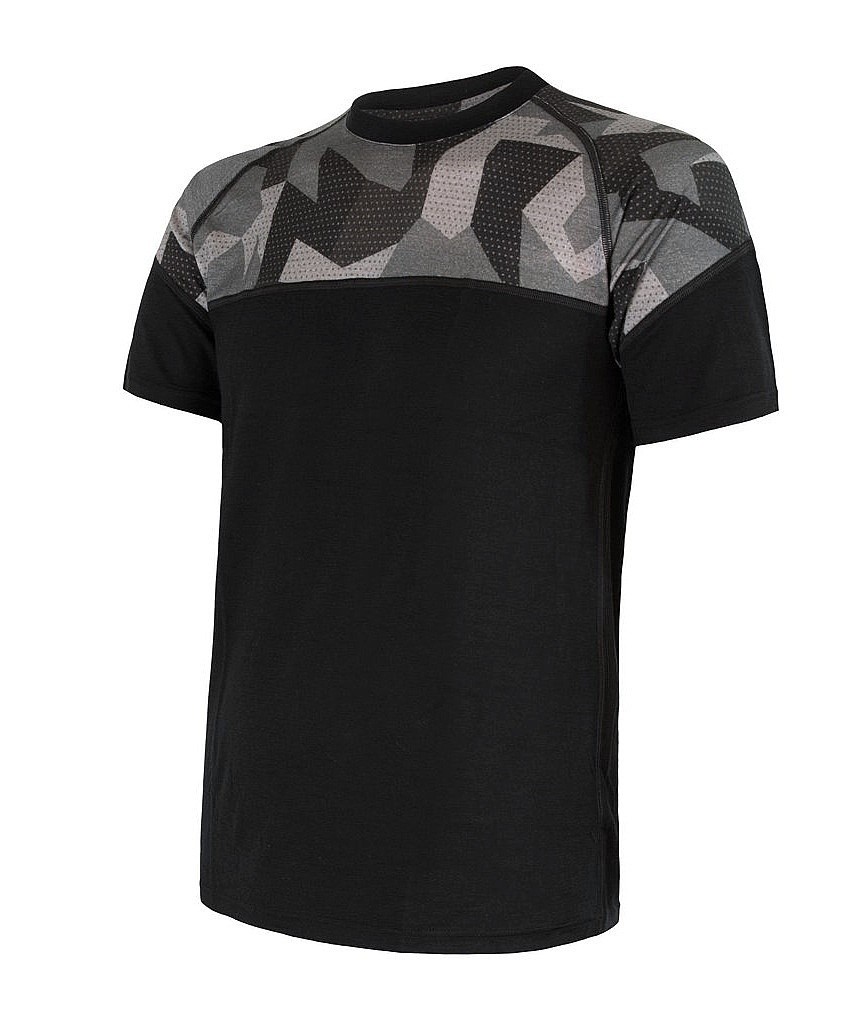 tričko Sensor Merino Impress - Black/Camo