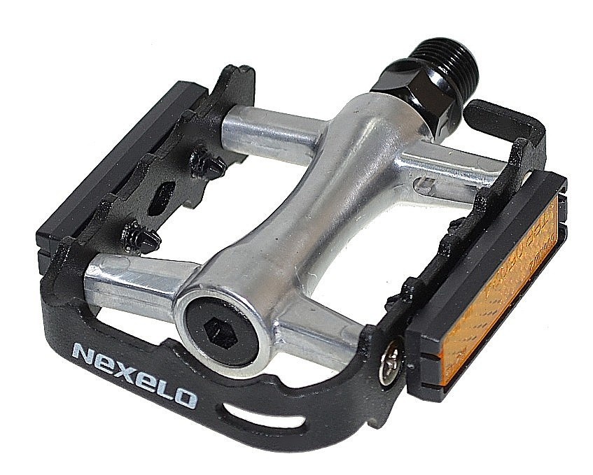 pedals Nexelo AL Ložiska - 21157/Black/Silver