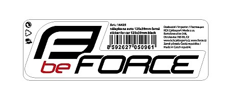 autocollant FORCE Sticker For Car - Black