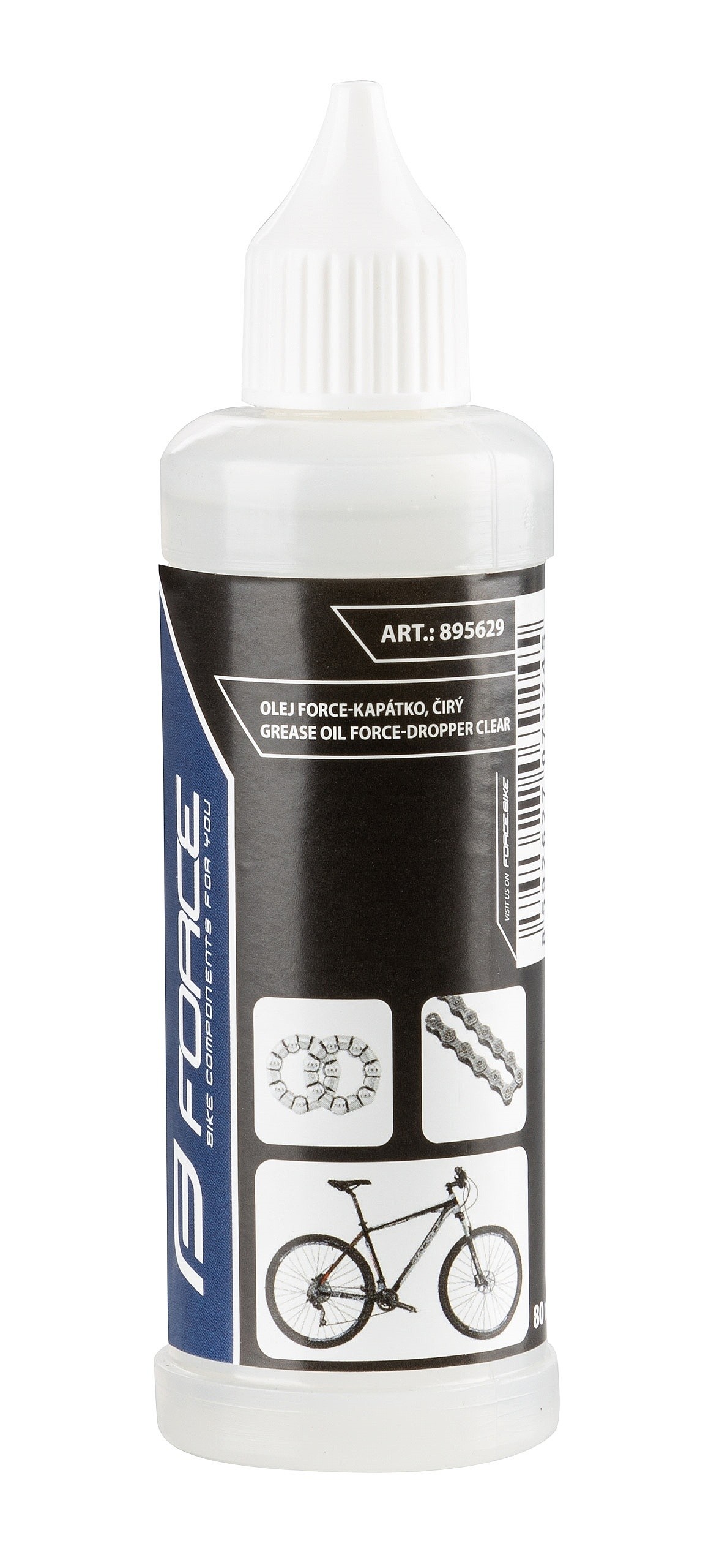 olio FORCE Grease Oil Dropper 80 ml - Clear