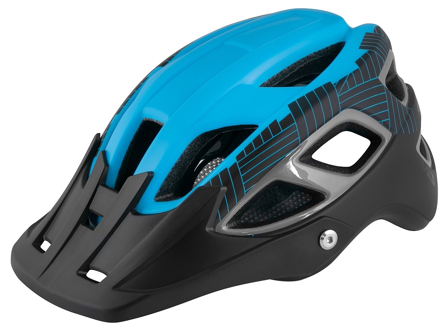 casco FORCE Aves MTB - Black/Blue Matt