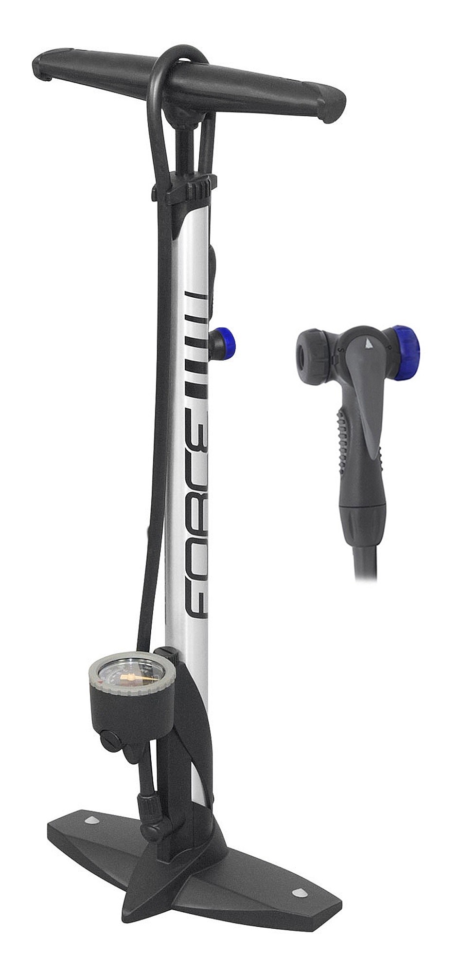 Fahrradpumpe FORCE Hobby Al 160 Psi - Silver