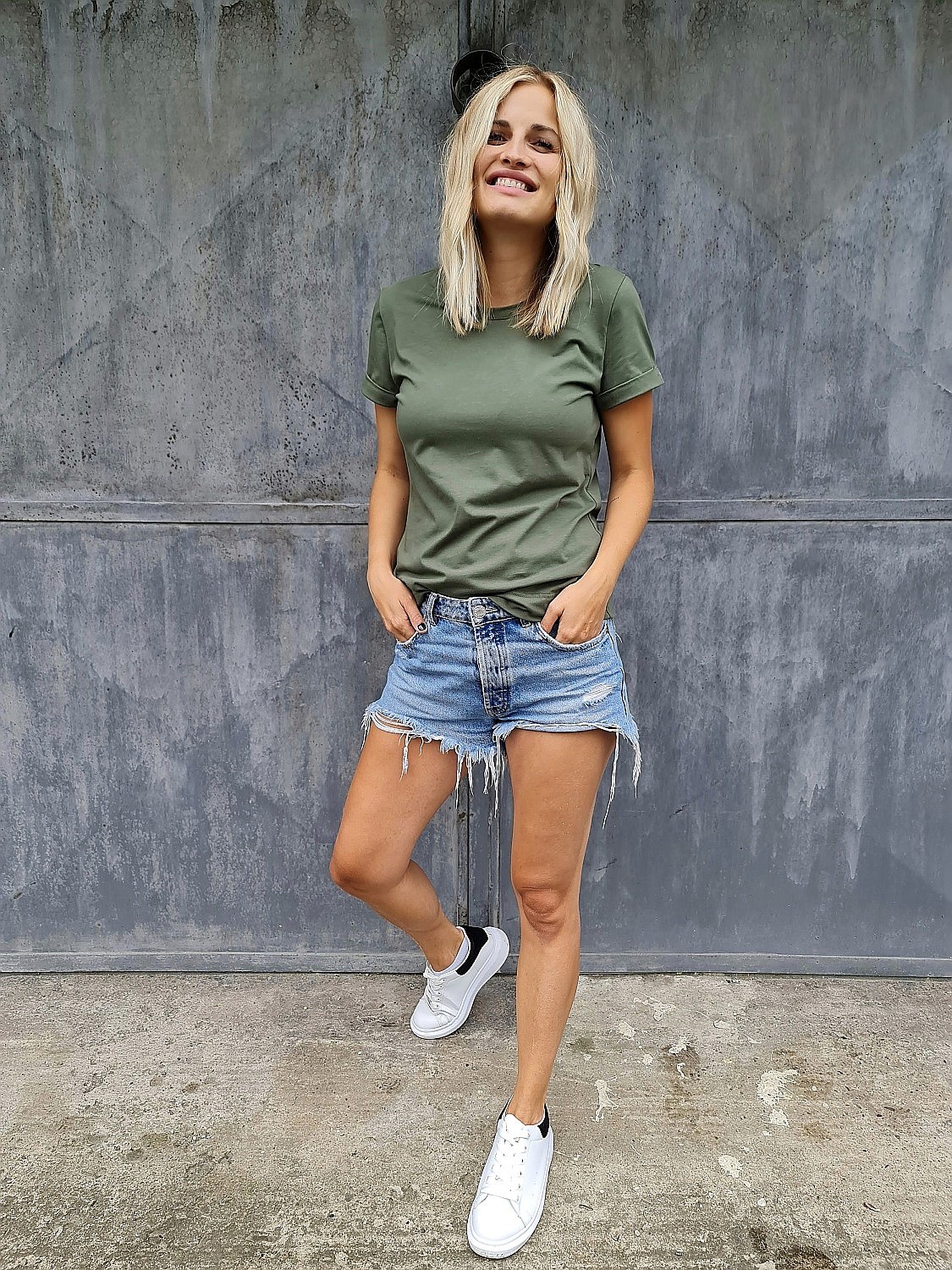 tričko M.ASCH-Be original Oversize Ripped - Khaki