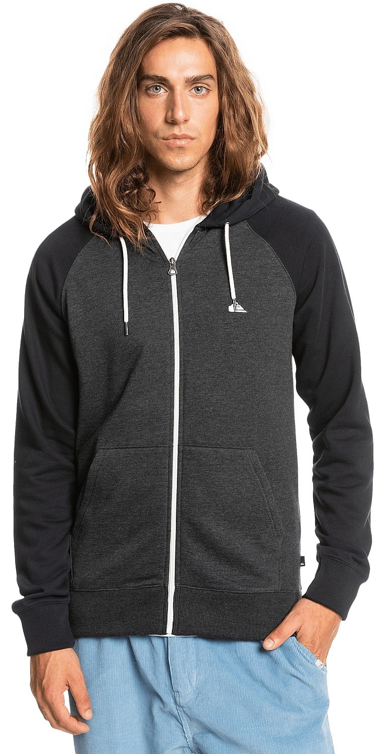 sweatshirt Quiksilver Everyday Zip - KRPH/Dark Grey Heather - men´s -  snowboard-online.eu