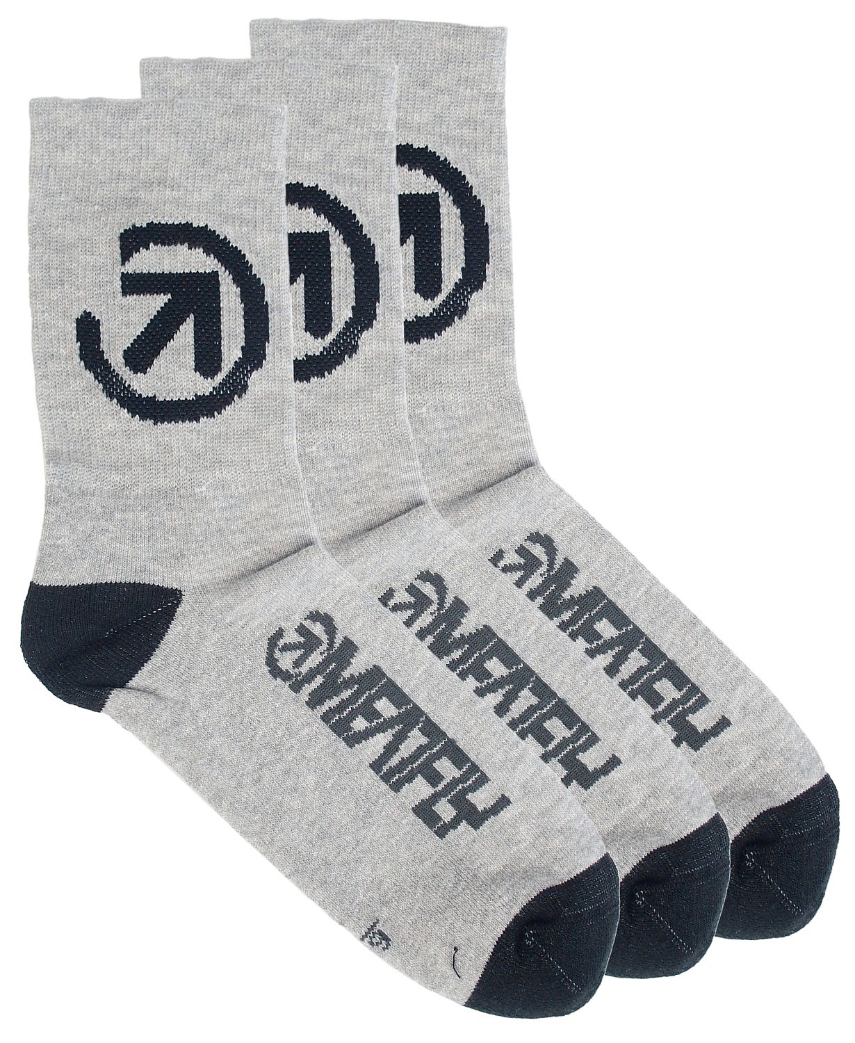 chaussettes Meatfly Long 3 Pack - Grey Bike