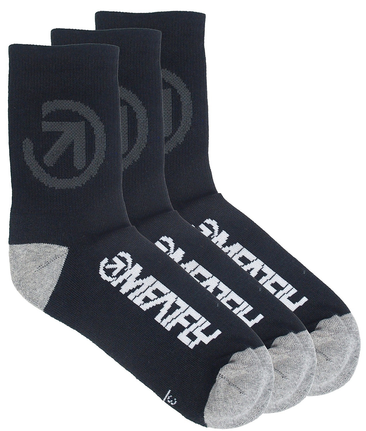 skarpetki Meatfly Long 3 Pack - Black Bike