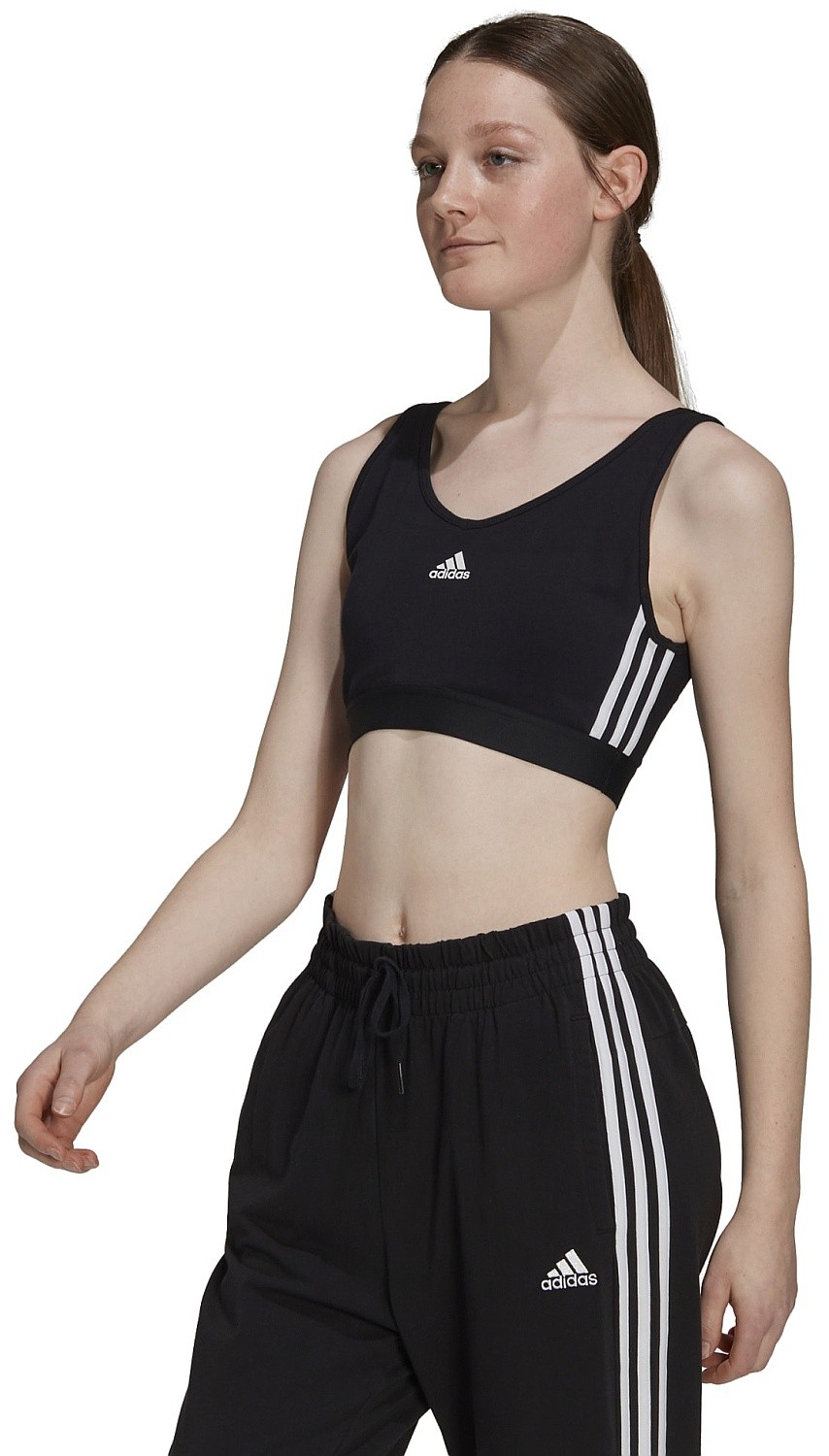 Stripes Crop Top - Black/White - women 
