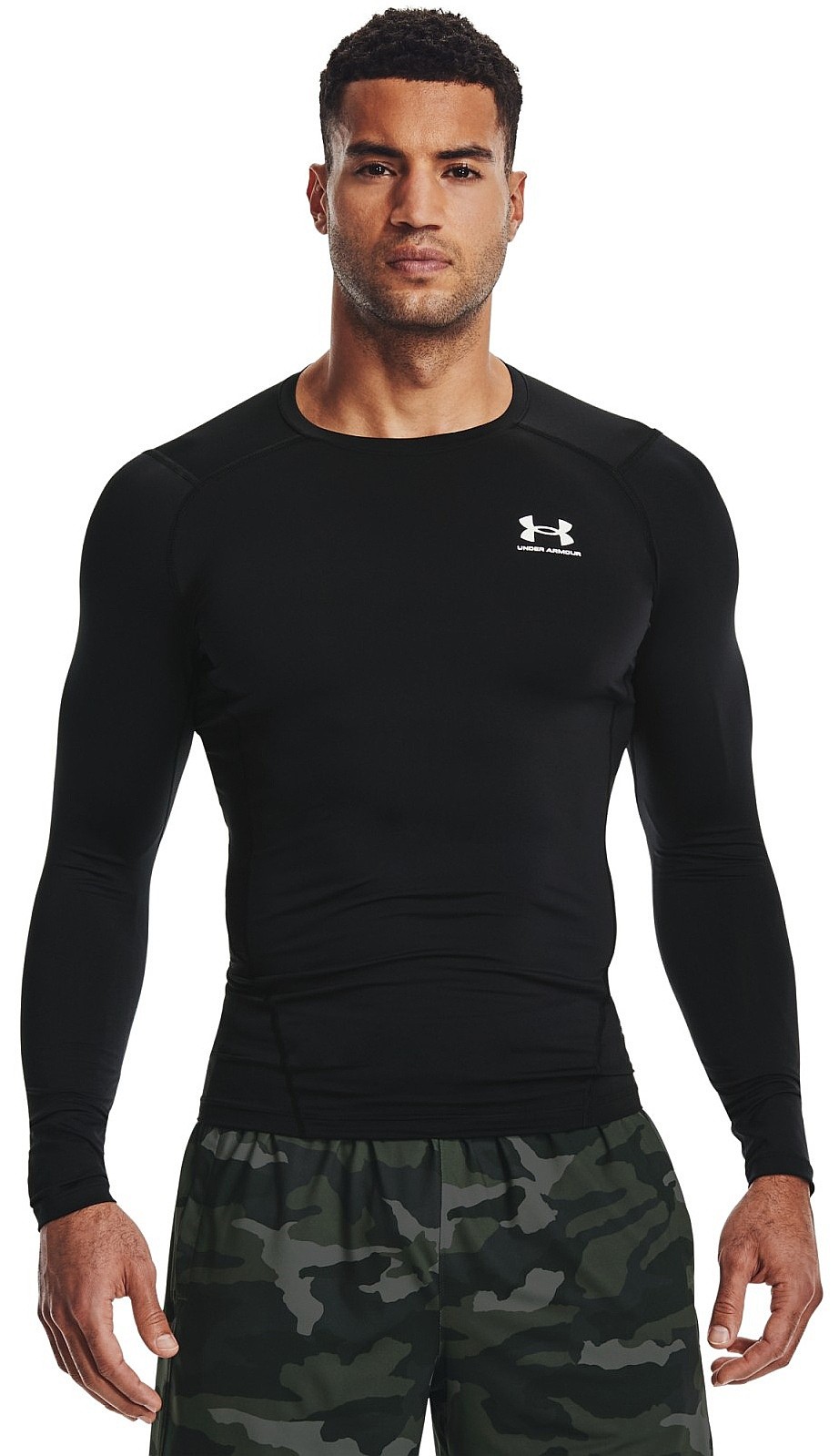 рубашка Under Armour HeatGear Armour Comp LS - 001/Black/White - men´s