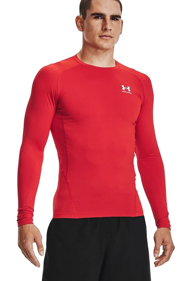 tričko Under Armour HeatGear Armour Comp LS - 600/Red/White