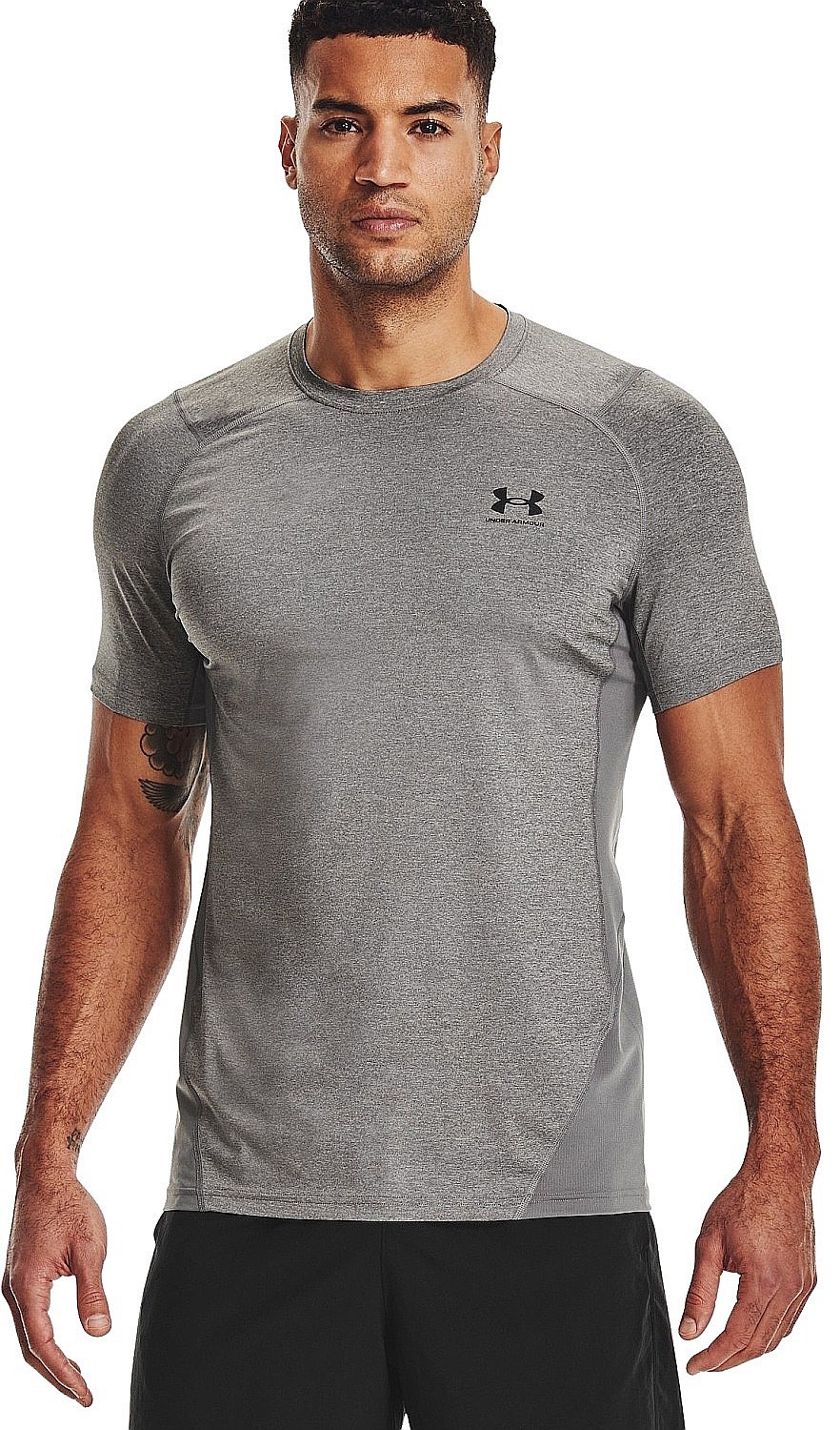 рубашка Under Armour HeatGear Armour Comp - 090/Carbon Heather/Black - men´s