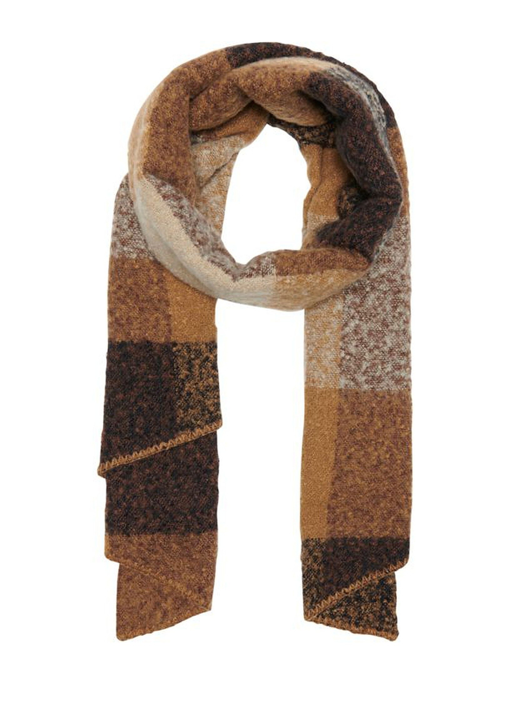 bufanda ONLY Lima Check - Toasted Coconut - women´s