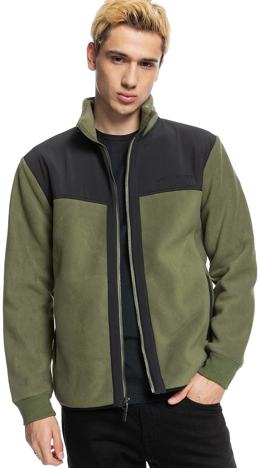 Sweatshirt Quiksilver Simpang Zip - GPH0/Four Leaf Clover - men´s