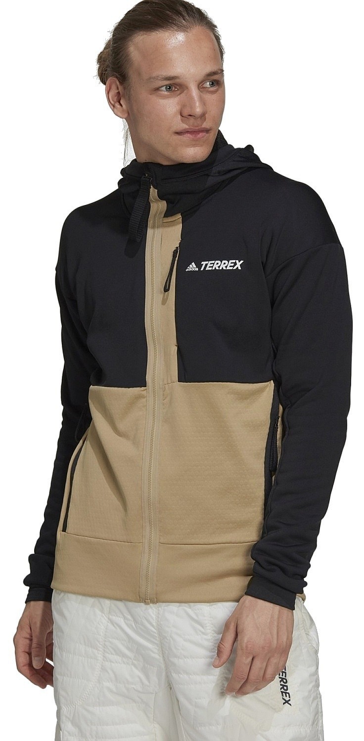куртка adidas Performance Terrex Tech Flooce Hiking Hooded - Black/Beige Tone - men´s