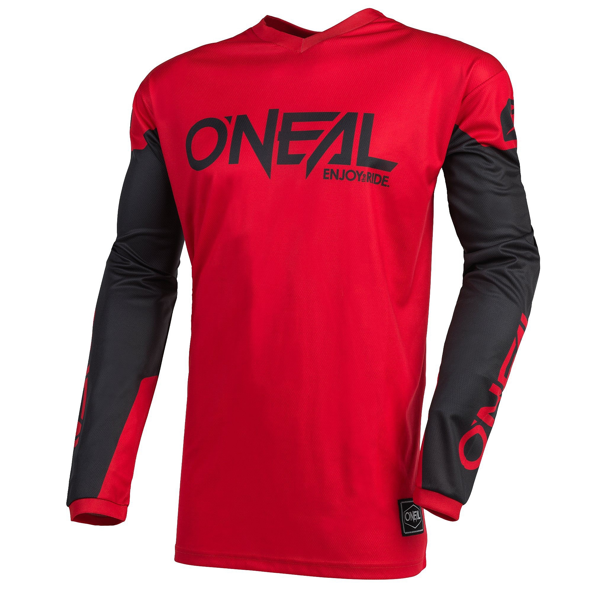 tröja O'Neal Element Threat LS - Red/Black - men´s