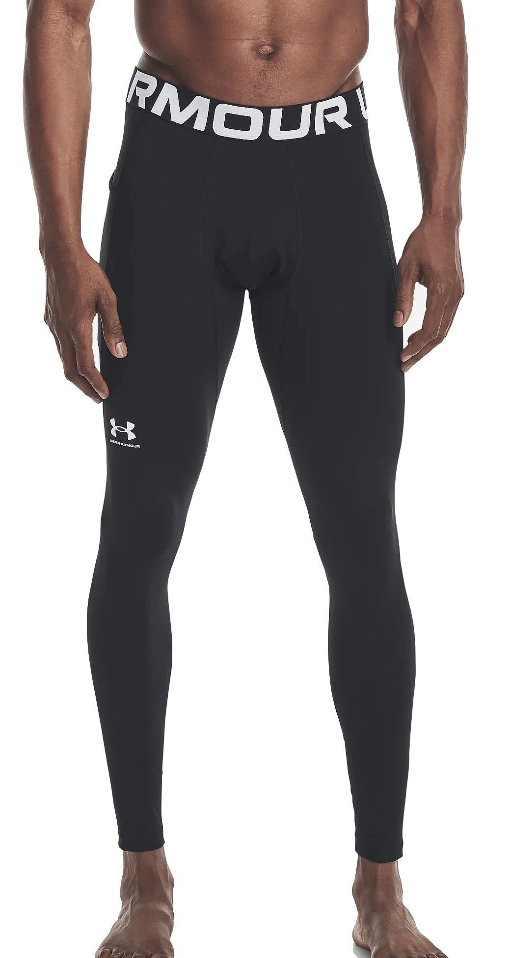 legginsy Under Armour ColdGear Armour - 001/Black/White