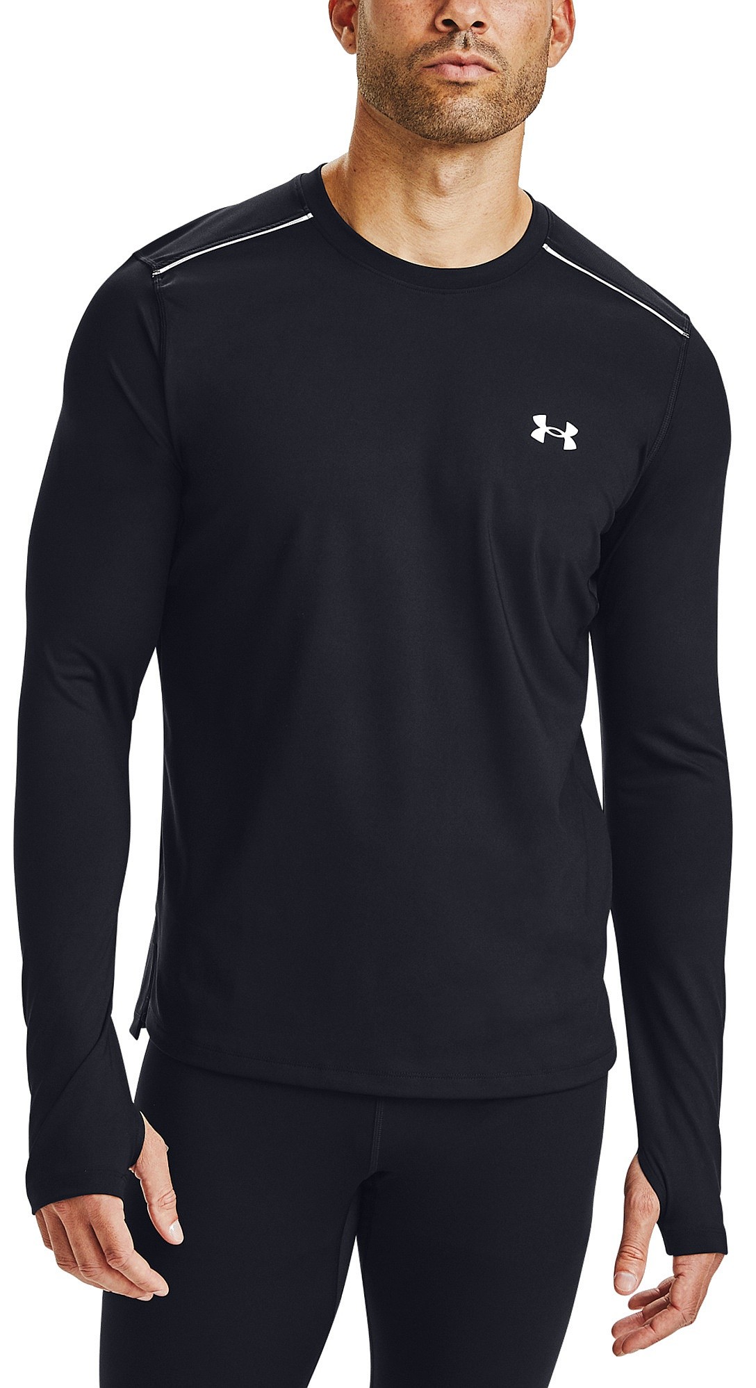 camisa Under Armour Empowered Crew LS - 001/Black/Reflective - men´s