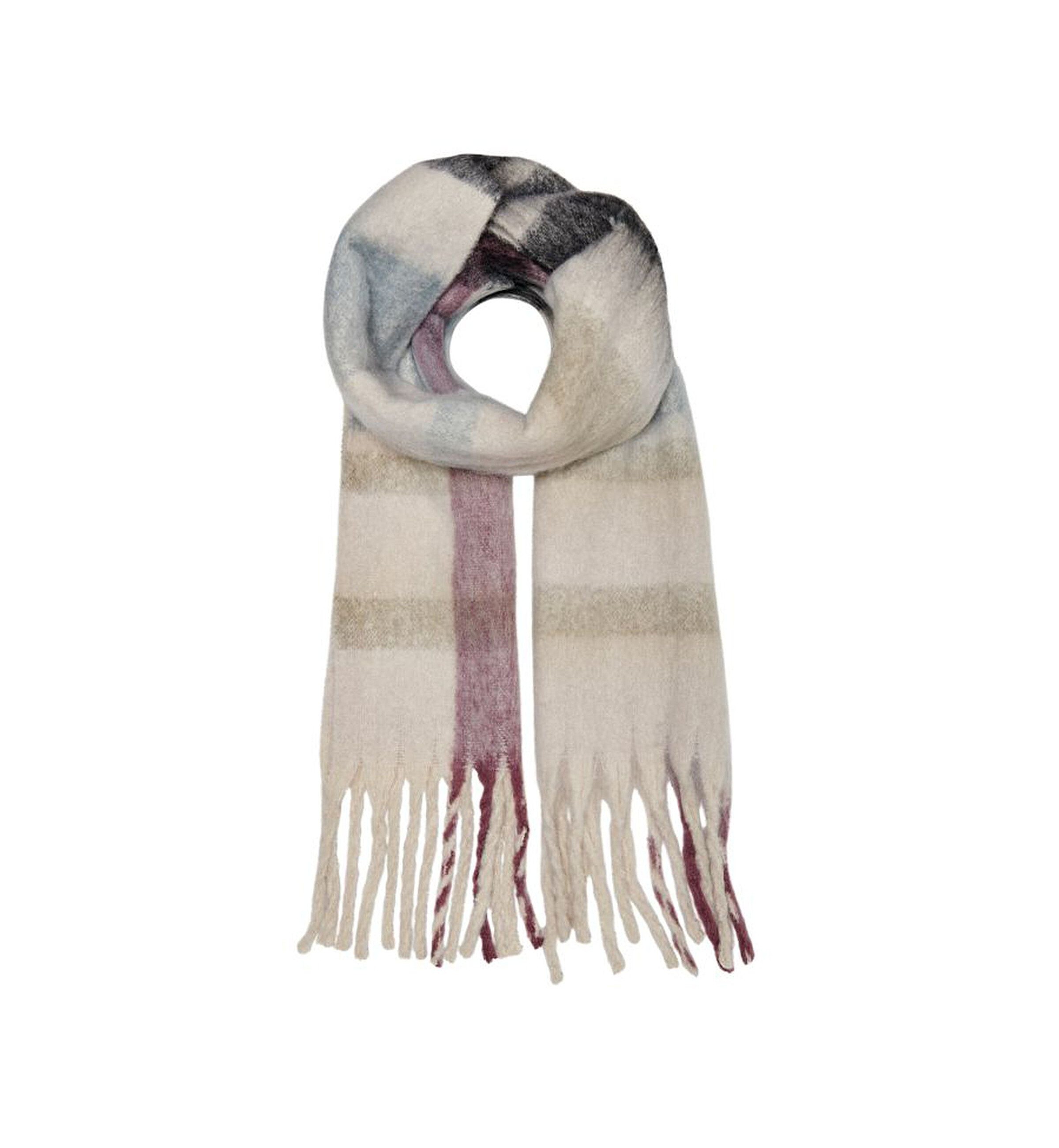 шарф ONLY Sille Life Checked - Rose Brown - women´s