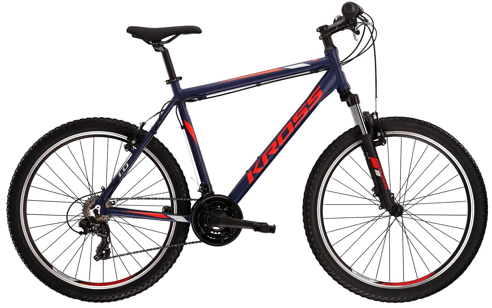 bicykel Kross Hexagon 1.0 26" - Navy Blue/Red/Gray Mat