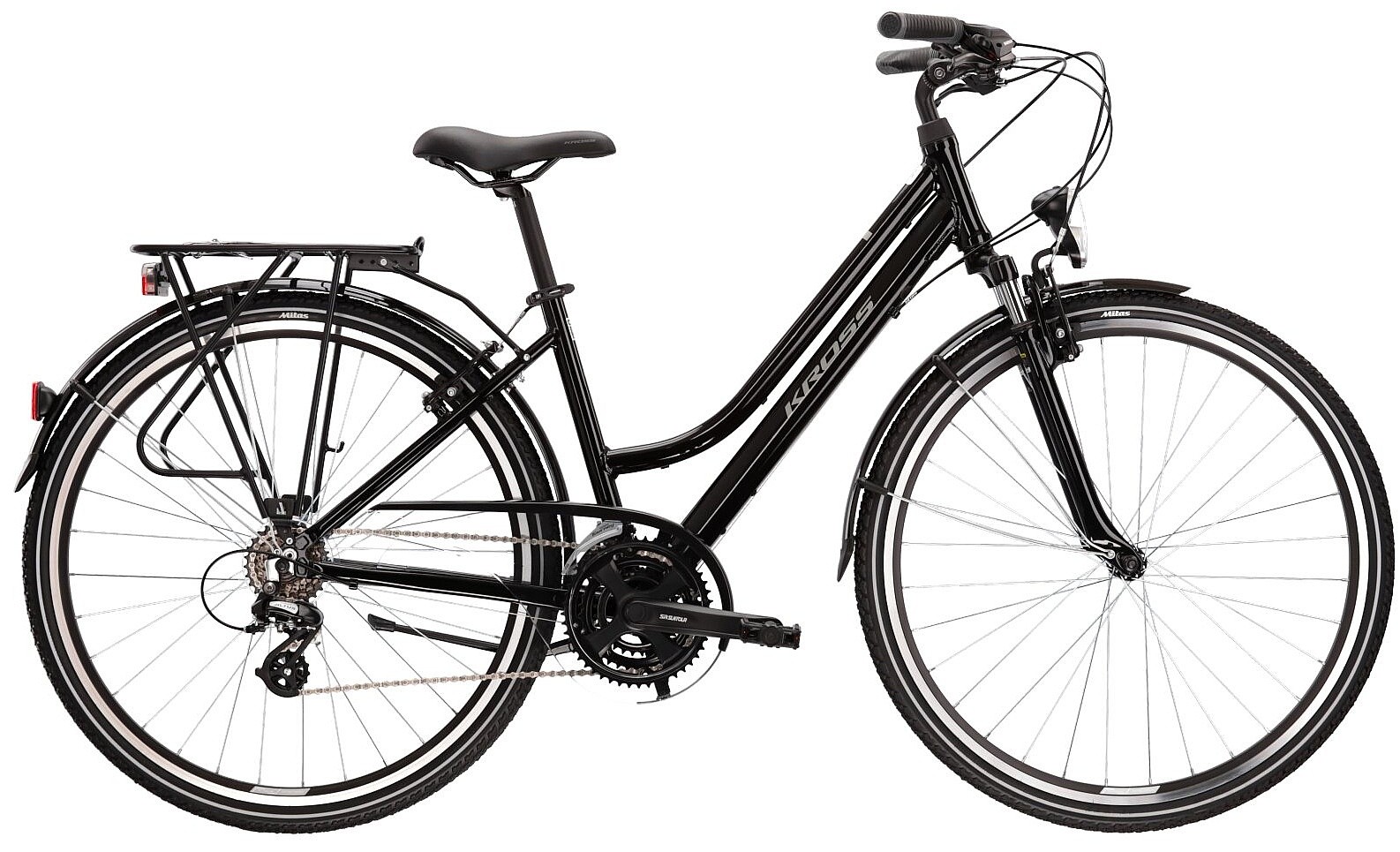 Fahrrad Kross Trans 2.0 28" - Black/Gray Gloss - women´s