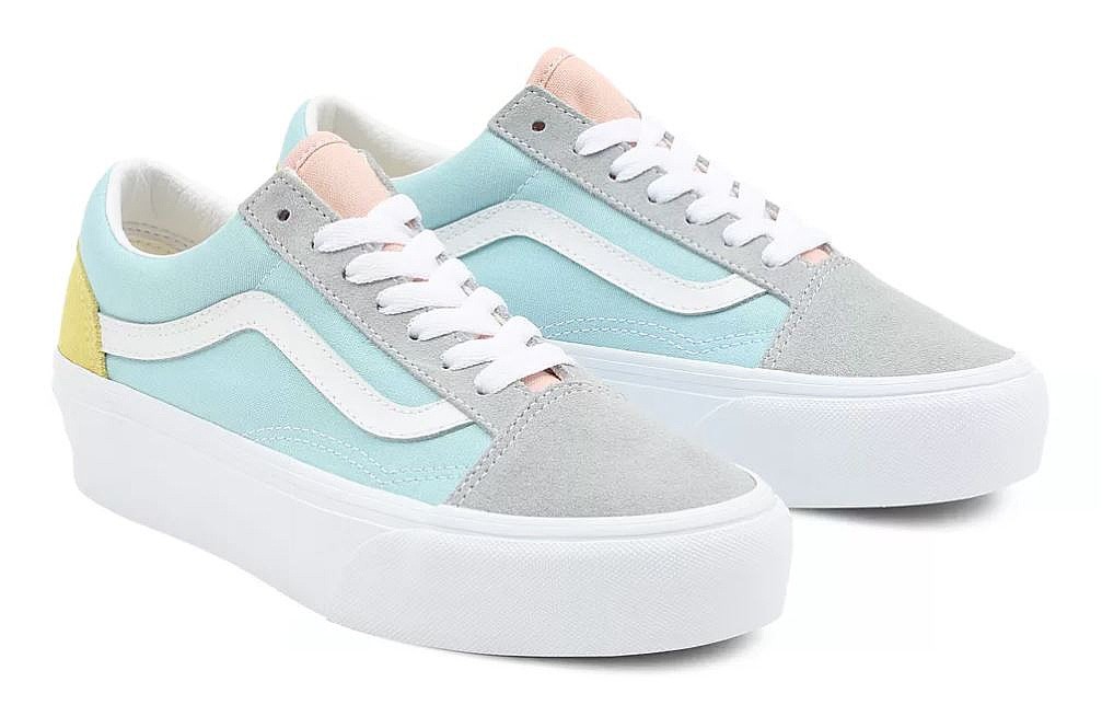 zapatos Vans Old Skool Platform - Color Block/Pastel/True White -  blackcomb-shop.eu