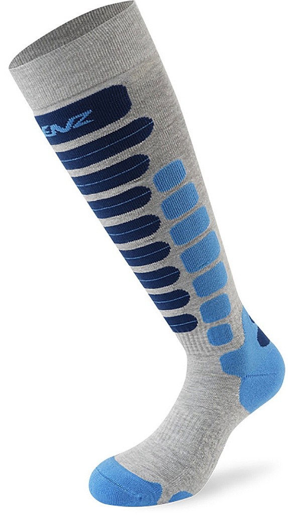 șosete Lenz Skiing 2.0 - Light Grey/Blue