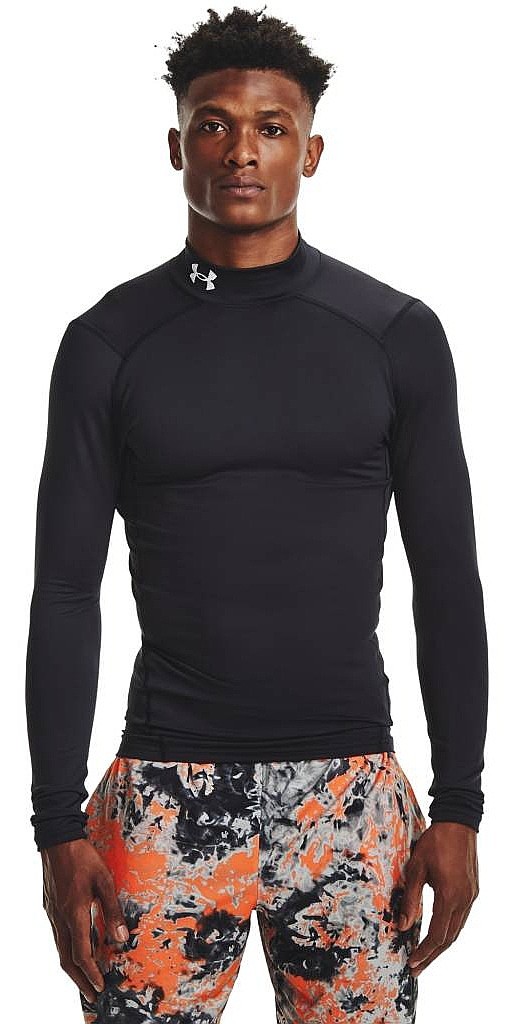 рубашка Under Armour ColdGear Armour Compression Mock LS - 001/Black/White - men´s