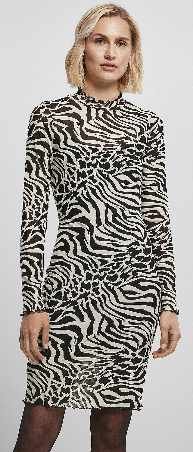 Kleid Urban Classics AOP Double/TB4517 - White/Black - women´s