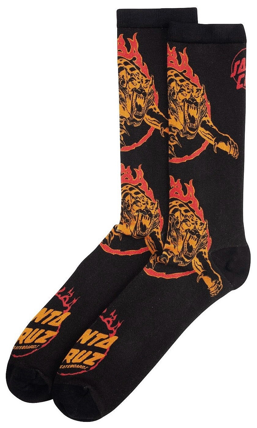 chaussettes Santa Cruz Salba Tiger Club - Black - men´s
