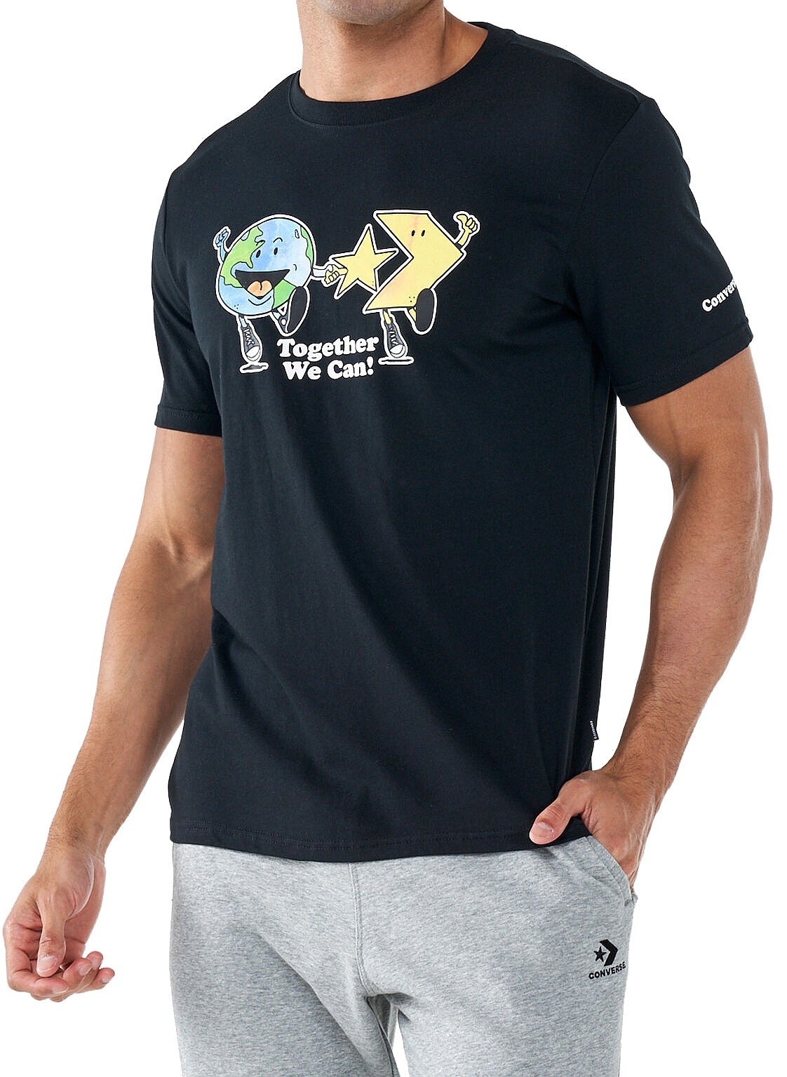 T-shirt Converse Renew Together We Can Earth/10023059 - A01/Converse Black